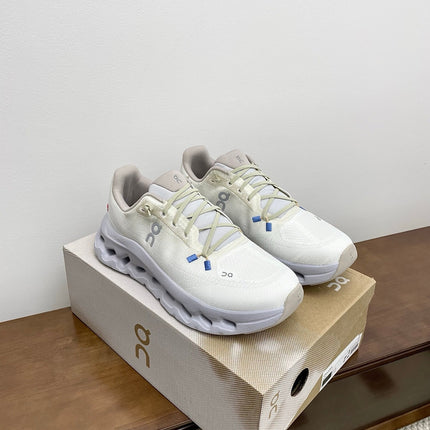 LOEWE 26S CLOUDTILT SNEAKER IN WHITE AND LIGHT GRAY RECYCLED POLYESTER