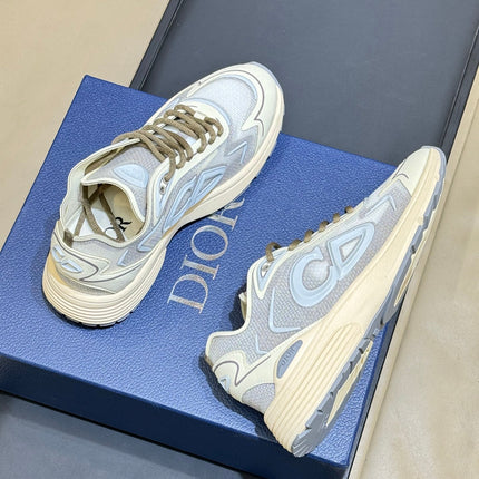 DIOR 26S B30 COUNTDOWN TECH SNEAKER IN GRAY AND LIGHT BLUE TECHNICAL FABRIC AND SUEDE