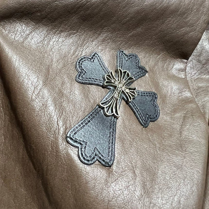CHROME HEARTS 26S WIDE-LEG LEATHER SHORTS 094