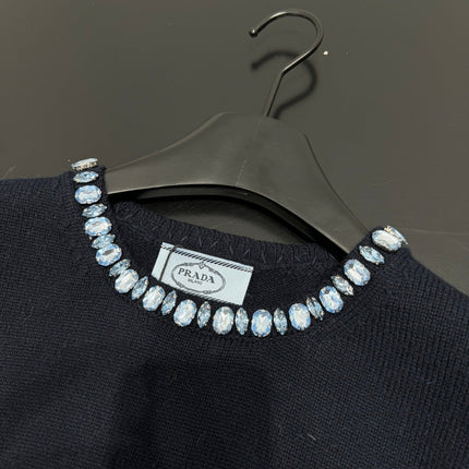 PRADA 25S BEADED CREW NECK SWEATER 313