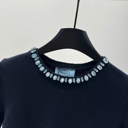 PRADA 25S BEADED CREW NECK SWEATER 313