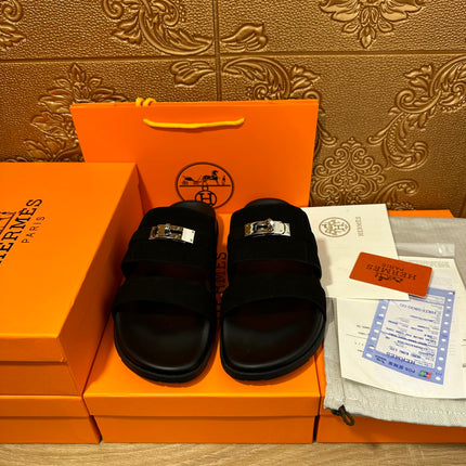 HM JACKSON SANDAL BLACK SUEDE