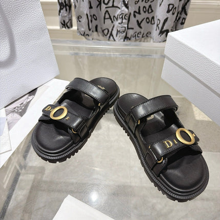 DIOR 26S SANDALS IN BLACK CALFSKIN
