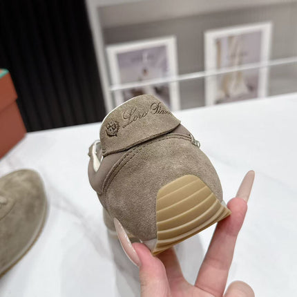 LP 26S WEEKENDER SNEAKERS IN GREYISH BROWN SUEDE & TECHNICAL FABRIC