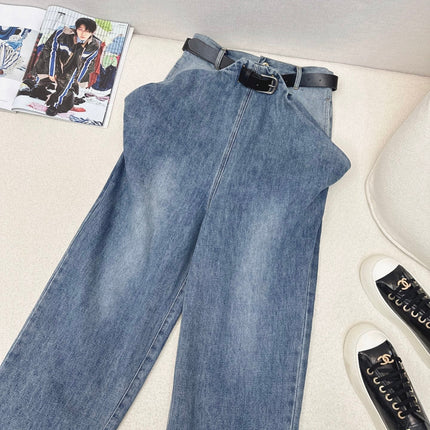 Loewe 25 Straight Jeans Blue Denim Cotton