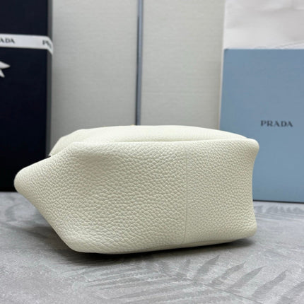 PRADA 25S TOTE MINI BAG 18 IN IVORY CALFSKIN GOLD HARDWARE