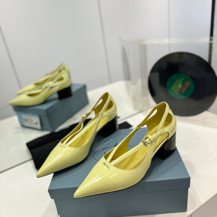 Pra Pumps 50 Square Sole Vanilla Patent Leather