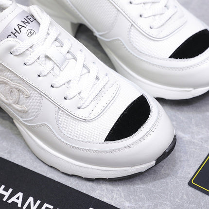 CC HIGH SNEAKERS IN WHITE MESH AND CALFSKIN