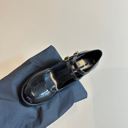 TESS BABIES IN BLACK PATENT CALFSKIN