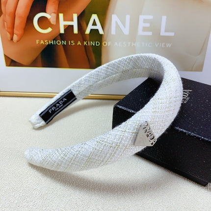 THICK HEADBAND IN WHITE TWEED 174106