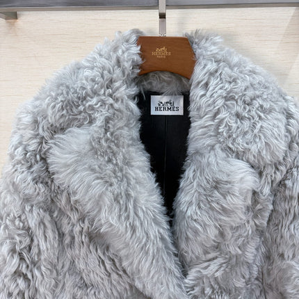 HERMES 25S LONG FUR COAT 233