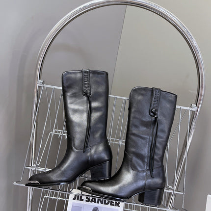 CELINE 25S HIGH CUT CHELSEA BOOTS 45MM IN BLACK CALFSKIN