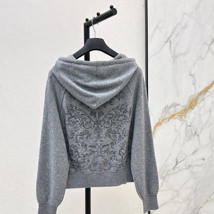 DIOR 25S FLORAL EMBROIDERED HOODIE 592