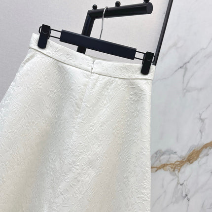 DIOR 25S WHITE FLARED SKIRT 514