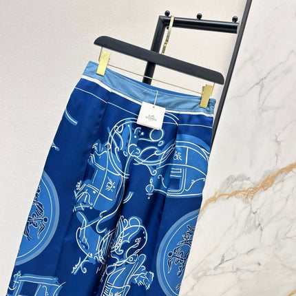 HERMES 25S WIDE‑LEG STRAIGHT PANTS 424
