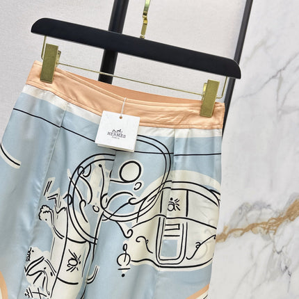 HERMES 25S WIDE‑LEG STRAIGHT PANTS 425