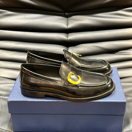 CD EXPLORER C-LETTER LOAFER BLACK CALFSKIN