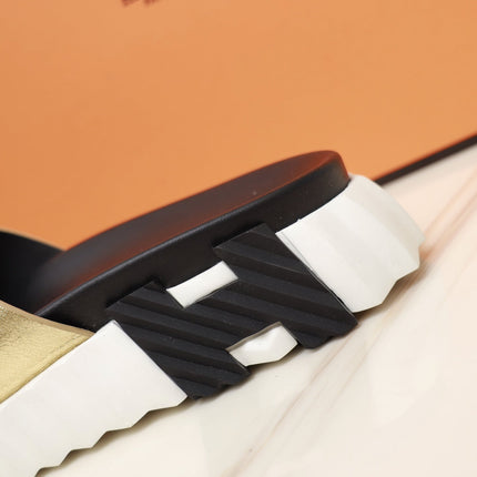 HM INFRA SANDAL GOLD METALLIC LAMBSKIN