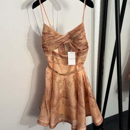 ZIMMERMANN 26S PATTERNED CAMI DRESS STYLE 10