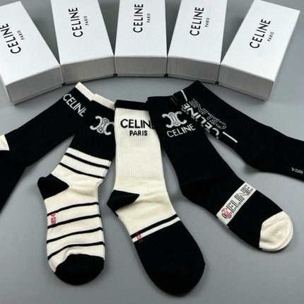 CELINE 26S CREW SOCKS 410333 (1 BOX)