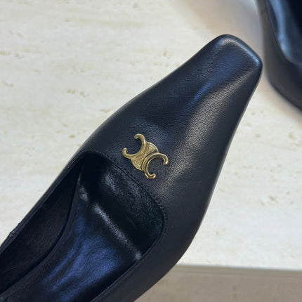 CELINE 26S HIGH HEELS 65 MM IN BLACK CALFSKIN