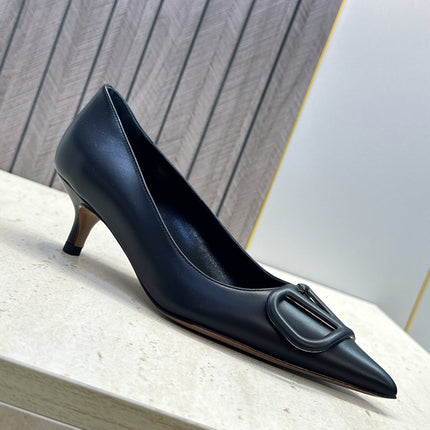 VALENTINO 26S HIGH HEELS 40 MM IN BLACK CALFSKIN