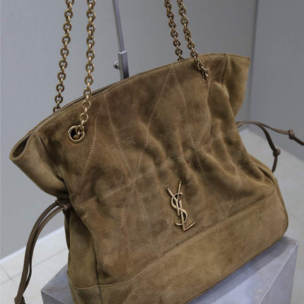 JAMIE MEDIUM POCHON 27 IN DULL BROWN SUEDE COPPER HARDWARE