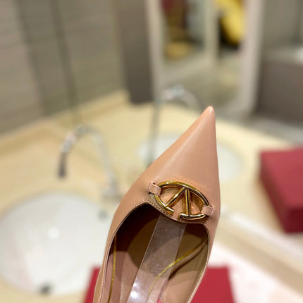 VALENTINO 26S SLINGBACK PUMPS 65 MM IN NUDE CALFSKIN