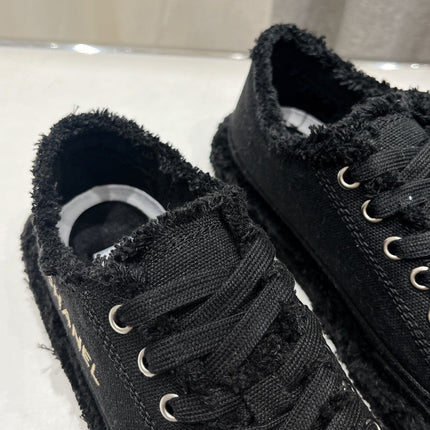 CC SNEAKER BLACK DENIM FABRIC