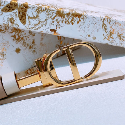 DIOR 25S BELT 20 MM IN LIGHT BEIGE BROWN CALFSKIN 572903
