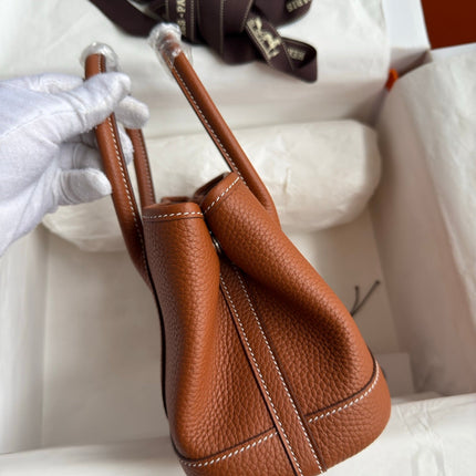 HM 25S GARDEN PARTY 23 CM IN CHESTNUT BROWN TOGO