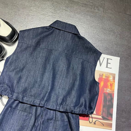 MIUMIU 26S SLEEVELESS DENIM SHIRT DRESS 1232